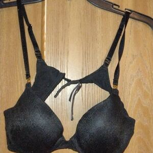 Victoria's Secret Black Demi Lace Bra - 36A